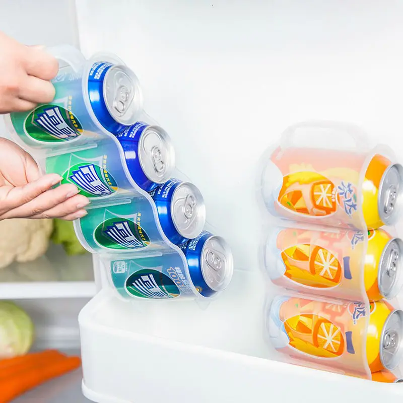 

Kitchen Refrigerator Storage Box Kitchen Accessories Cola Beverage Space-saving Finishing Four Case Organizer Storage Containers