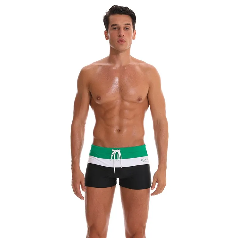 Короткие пляжные мужские плавки для мальчиков купальный костюм полосатая
