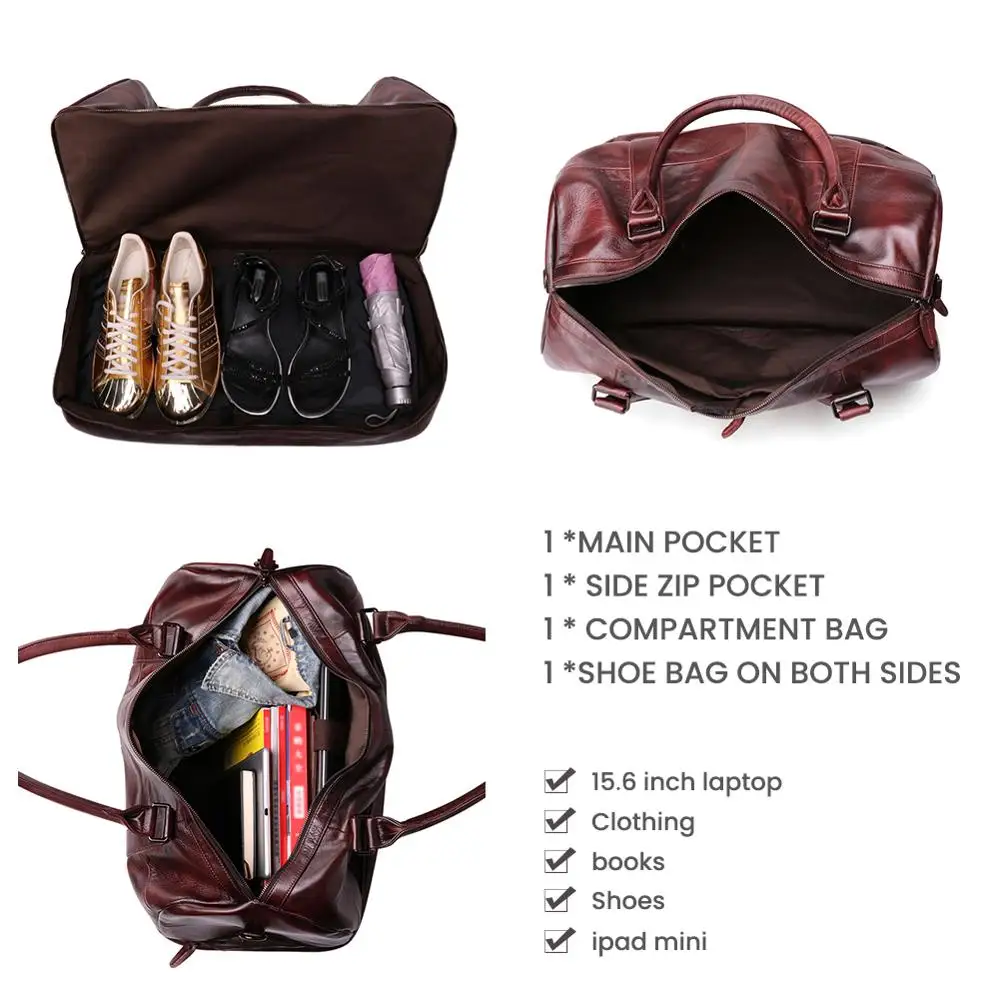 Мужская сумка-мессенджер JOGUJOS винтажная Дорожная сумка из натуральной кожи 2019 |