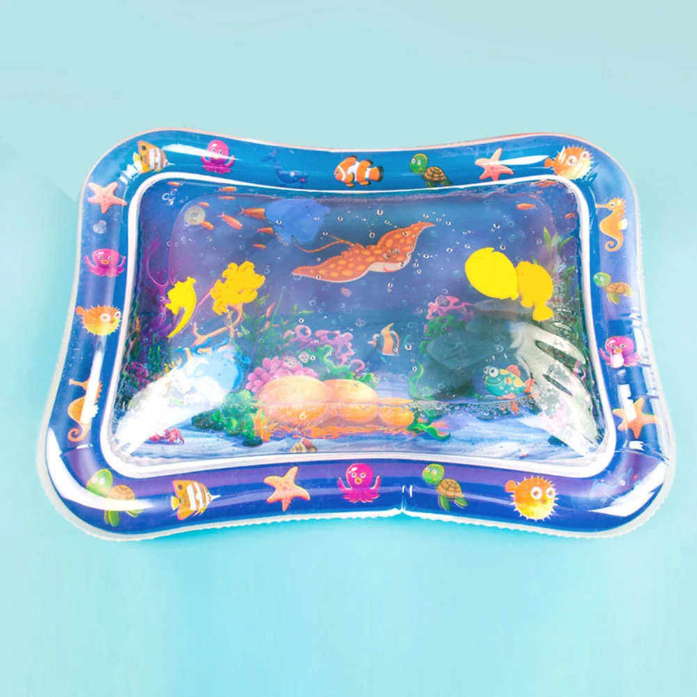 Baby Infant Cartoon Ocean Animal Octopus Dolphin Inflatable Water Mat Summer Game Play Pad Toy