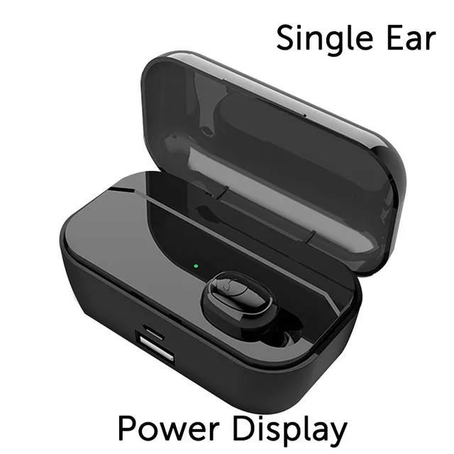Single Ear Беспроводные Bluetooth наушники IPX5 водонепроницаемые Bluetooth 5,0 сенсорные наушники-вкладыши с стереозвуком 3500 мАч гарнитура питания - Цвет: Single Ear