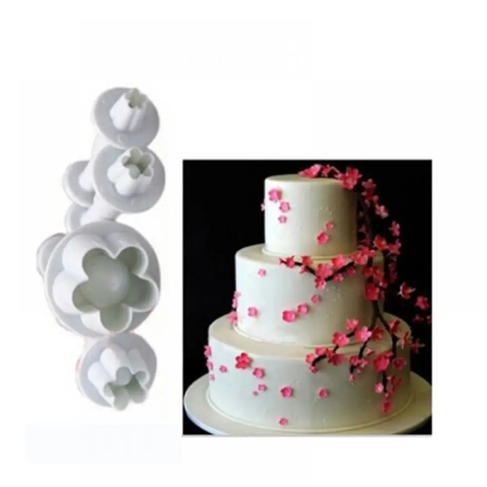 4 шт. весенний сахарный Плунжер сливы силиконовая форма для помады формочки