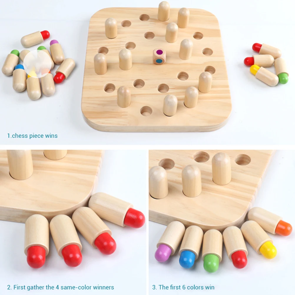 2 в 1 деревянные матч памяти шахматы клип бисером игрушки для детей раннего