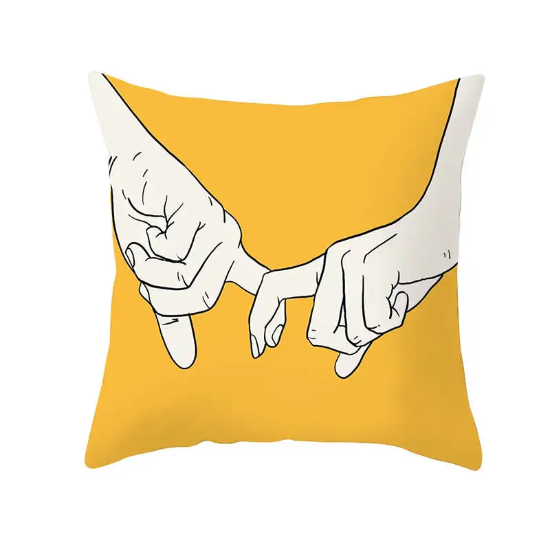 

Nordic Peachskin Pillowcase Soft Comfortable Pineapple Letter Printed Decorative Pillows Cover Throw Pillows 45*45 cm