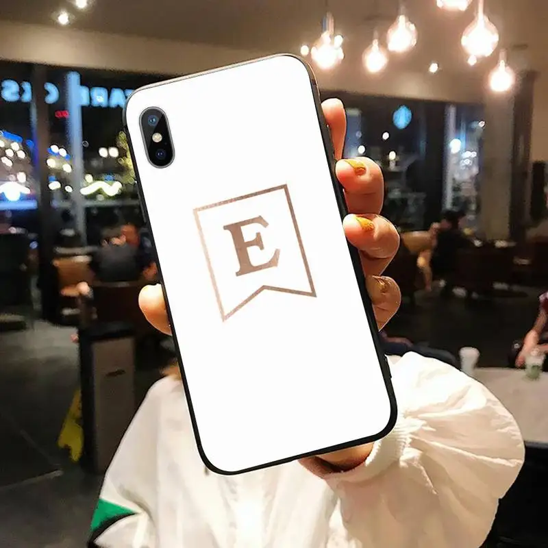

Rose gold letters Luxury fashion White Phone Case for iPhone 11 12 pro XS MAX 8 7 6 6S Plus X 5S SE 2020 XR