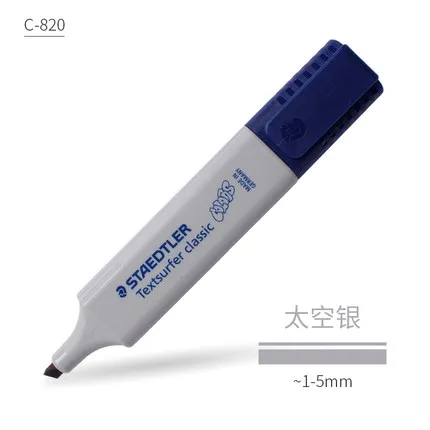 Space silver 1 шт. Staedtler sharpie цветной хайлайтер 364 Детские макароны студентов с офисными бликами текст маркер для выделения ручка - Цвет: Space silver