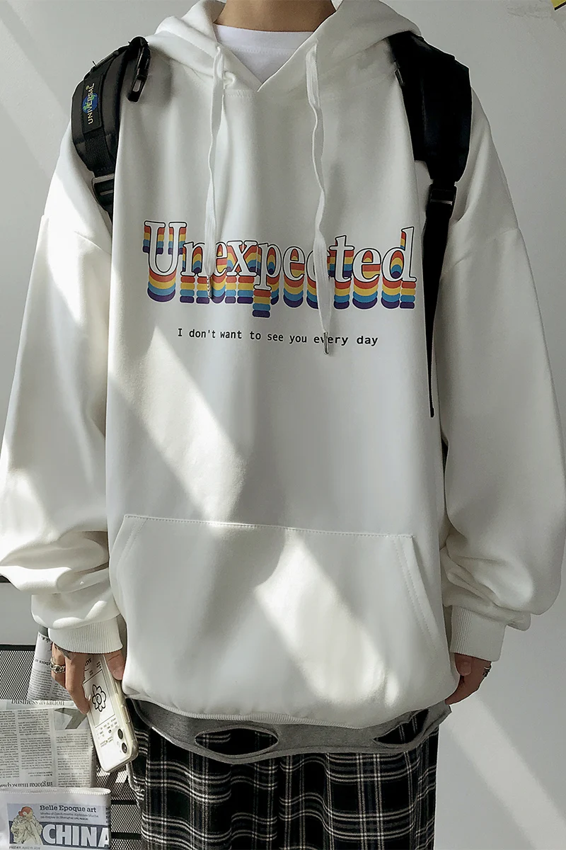 

Autumn Korean 2020 Hoodie Men's Fashion Casual Collar Sweatshirt Men Streetwear Loose Hip-hop Pullover Hoodies Mens Oversize