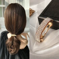 fashion diamond hairpin hair accessories curved hairpin ladies temperament ponytail hair accessories for women2021 trend jewelry