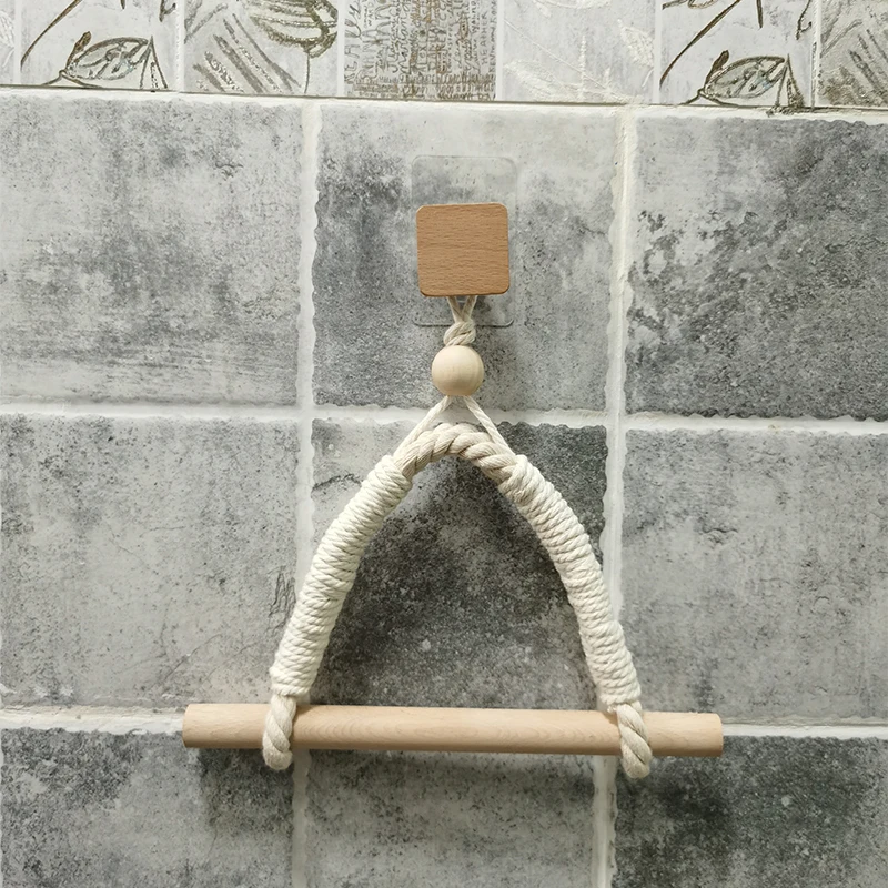 

Nordic Wall-mounted Wooden Tissue Holder Bedroom Living Room Toilet Tissue Holder Decoration Bathroom Accessories