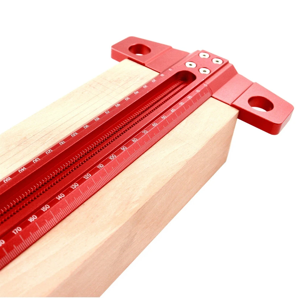 

Woodworking Scribe T-type Ruler Scribing Ruler Aluminum Alloy Line Drawing Marking Gauge Diy Measuring Tools