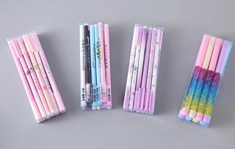 12/8/6 шт./компл. цвет Ручка гелевая Kawaii Boligrafos Kawaii С ультратонким стержнем милые корейские канцелярские принадлежности
