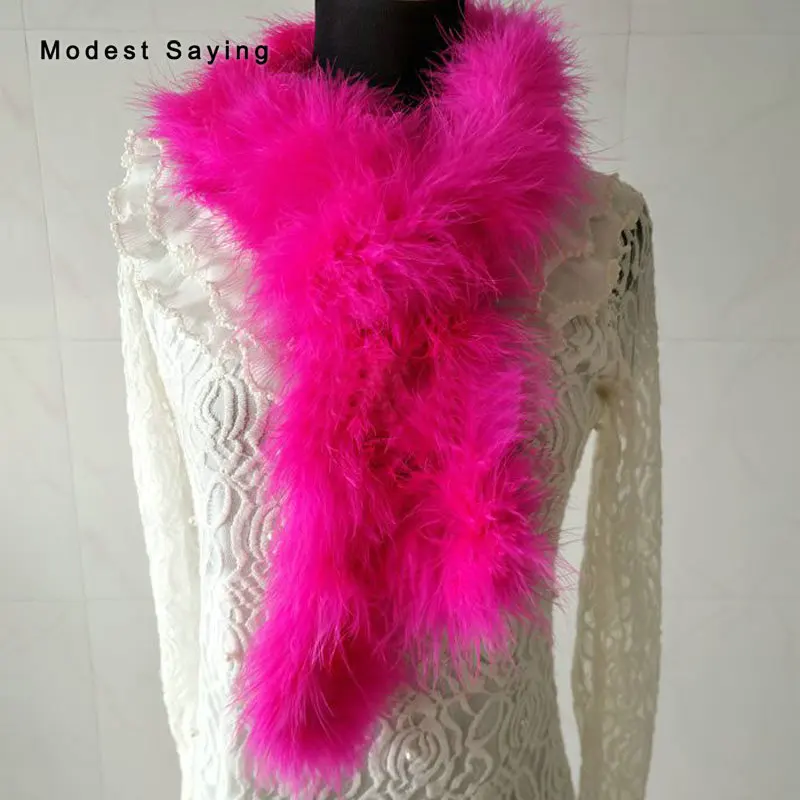 Роскошные розовые меховые пуховые шали Свадебные накидки 2019 цвета слоновой