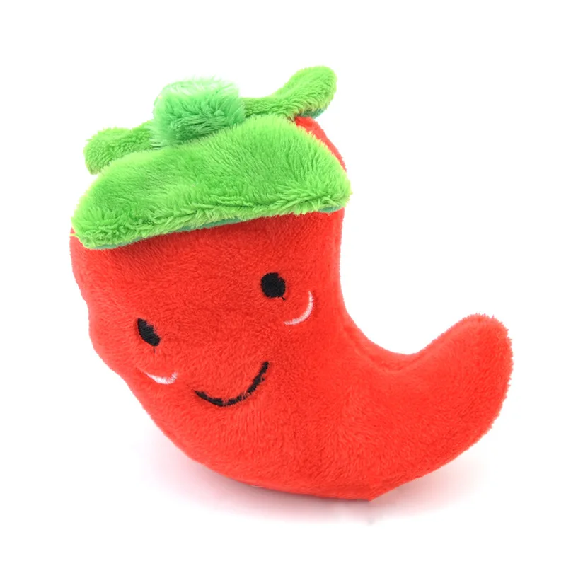 1 шт. щенок пищащая плюшевая собака жевательная игрушка маленькие собаки овощи