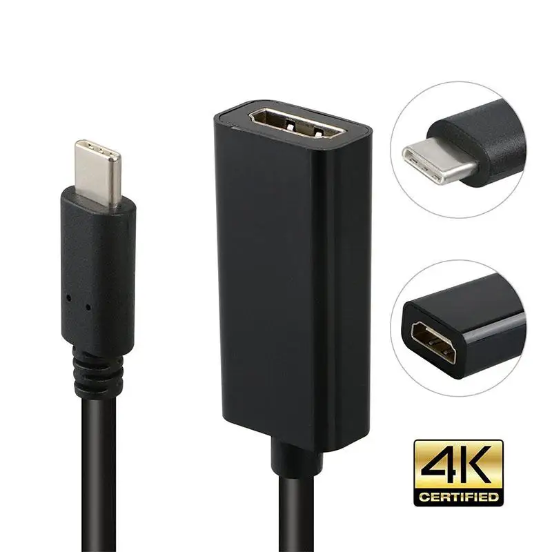 Переходник с USB C на HDMI 4K 60 Гц Тип 3 1 штекер гнездо адаптер конвертер для MacBook Pro Huawei мультимедиа|Кабели HDMI| |