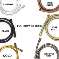 bathroom pvc flexible shower tube toilet bidet hand sprayer hose silverblackgreygoldrose gold 150cm shower plumbing hose