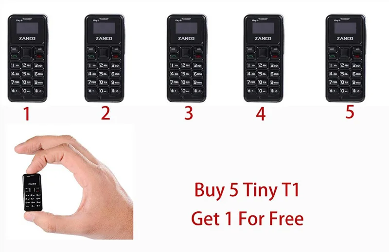 ZANCO Tiny T1 самый маленький в мире мобильный телефон разблокированный основной мини мобильный телефон для пожилых людей и детей портативный