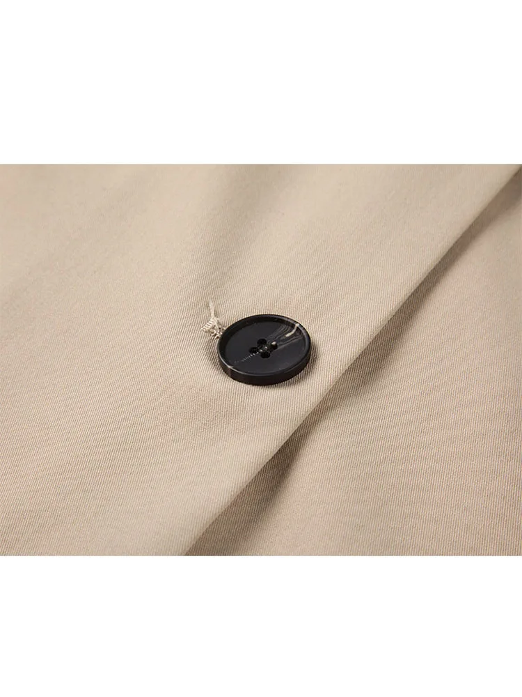 Женский однобортный Тренч с бантом свободная винтажная уличная одежда в стиле