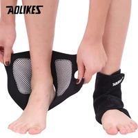 aolikes 1 pair self heating tourmaline magnet ankle support brace sport safety foot injury protector winter warm heath care