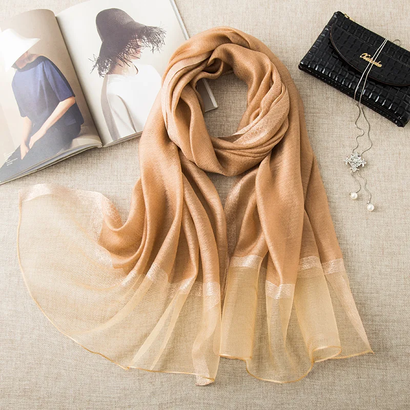

2021 New Retro Tassel Scarf Lady Cotton Twill Shawl Autumn Winter Gradient Color Warm Scarves Female white