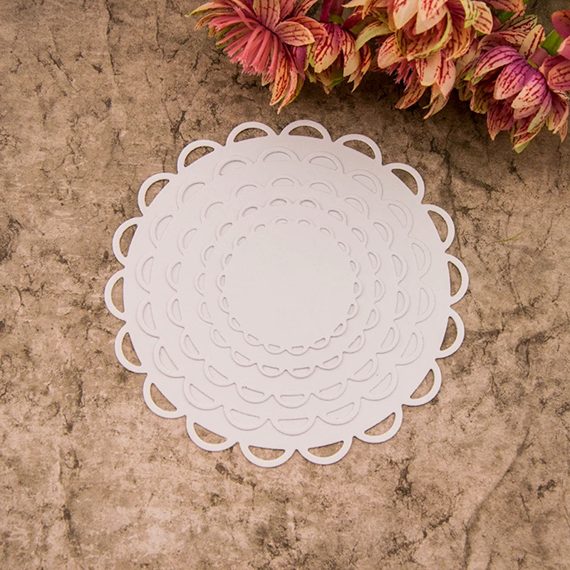 5 шт./компл. пресс-формы с круглыми рамками металлические для скрапбукинга сделай