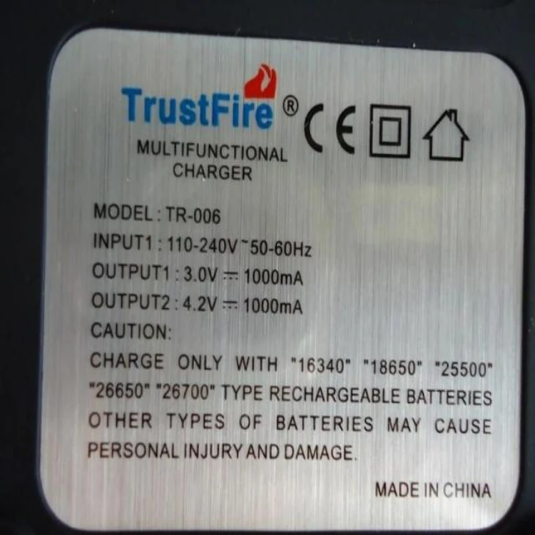 TrustFire TR-006 многофункциональное зарядное устройство для 4 2 V-3 0 V 26650 25500 26700 18650 16340 10440