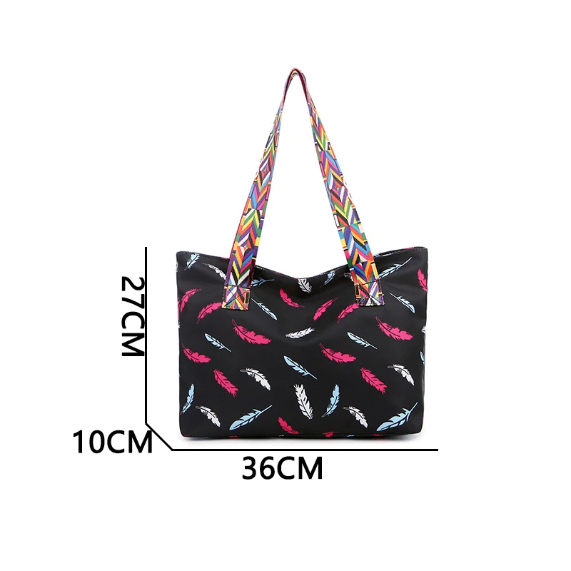 

All-Match Women's Bag Fashion Color Shoulder Bag Nylon Messenger Bag Large-Capacity Travel Shopping Zipper Hand Bag Tote Bag