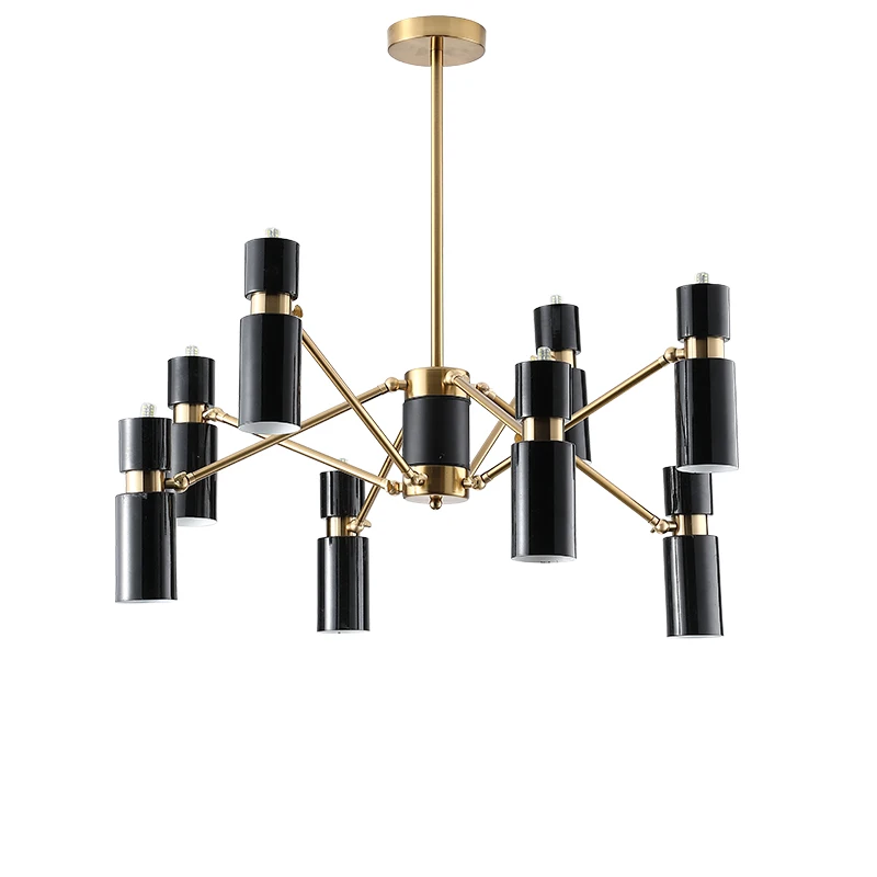 

metal pendant light G9 pendant lamp flexible pendant light black and gold living room hotel lighting
