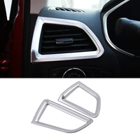 for ford edge 2015 2016 2017 abs matte car front conditioner air outlet decoration cover trim car interior styling accessories