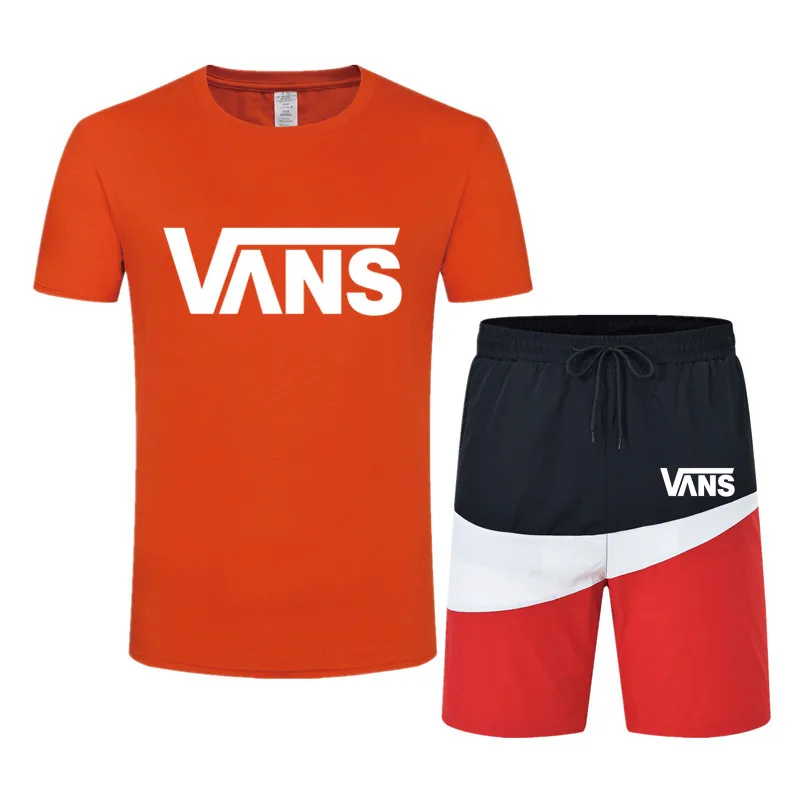 

Ummer Leisure Men's And Women's Sports Suit Fitness Sports Short-sleeved Cotton T-shirt + Shorts Quick-drying 2-piece Set 2021