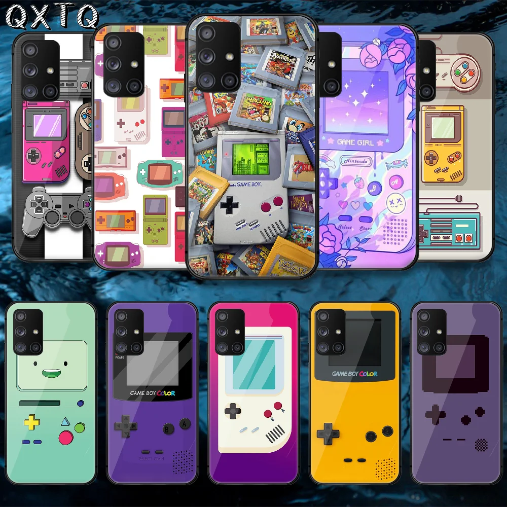 

QXTQ Hot Video Gameboys Tempered Glass Phone Case Bag Cover For Samsung Galaxy A 10 12 20E 21 30 32 50 40 51 52 70 71 72 Cover