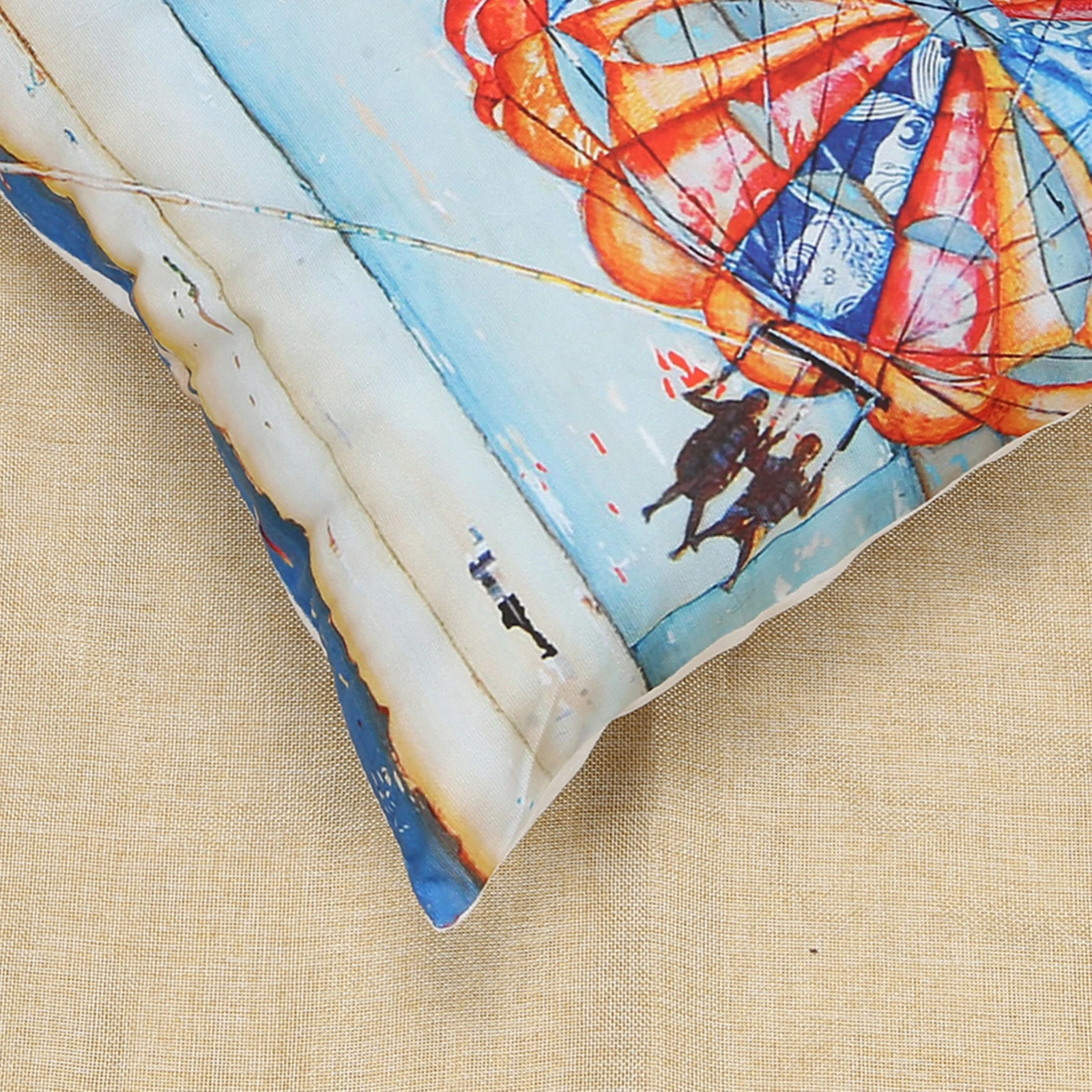 Пляжное двойной подушка с принтом синий океан небо живописный узор размером 45*45 см Romantice Спальня