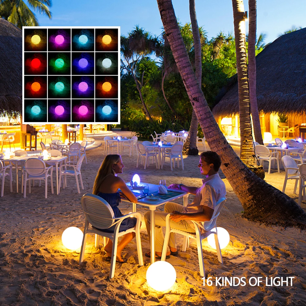 Напольная Светодиодная лампа для газона водонепроницаемый светящийся шар с