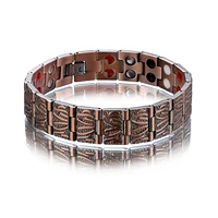 stainless red copper magnetic bracelet for men women double row magnet healthy energy bracelets bangles luxury mens jewellery