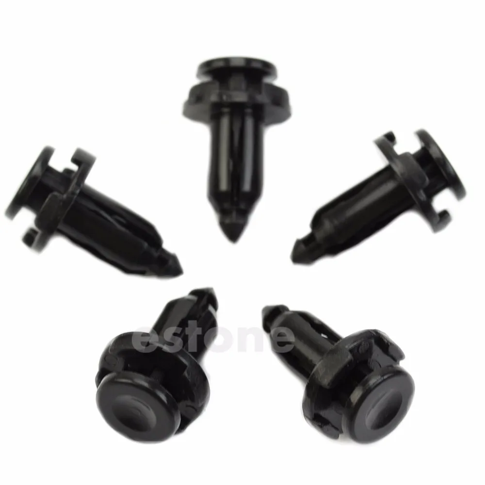 

10pcs Nylon Trim Board Panel Retainer Clips Rivet Fasteners Black for Toyota