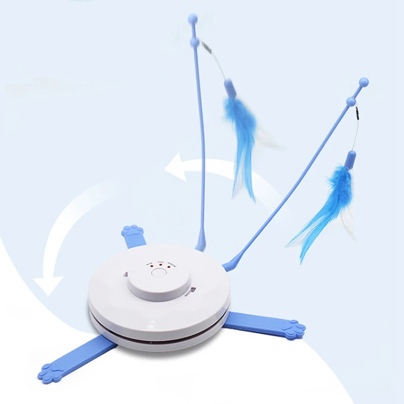 Игрушка для кошек 2 в 1 мобильная мышь перо палочка сумасшедшая игрушка