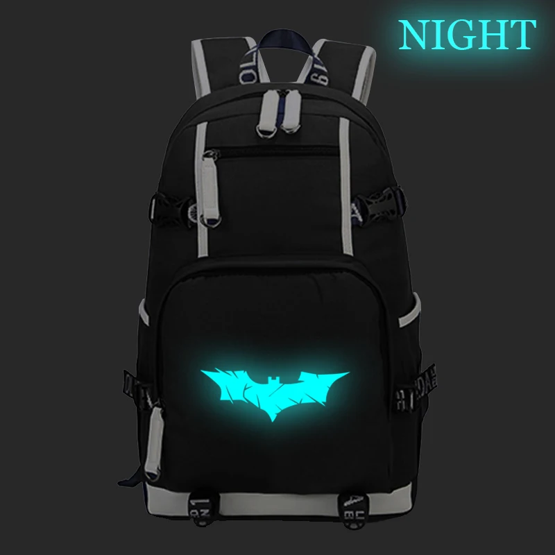 Супергерой логотип БЭТМЭН Печать Рюкзак Школьный для мальчиков и девочек