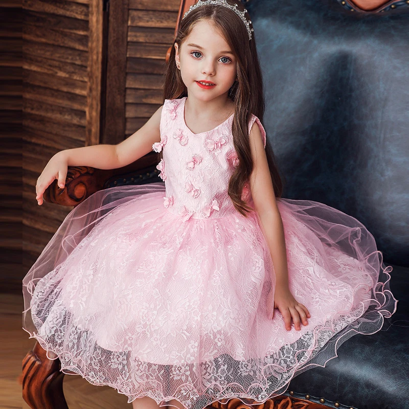 Платье для девочки на первый день рождения вечернее платье свадебное подружки