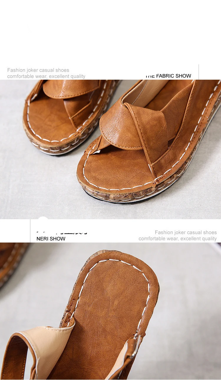 Женские босоножки в римском стиле на танкетке повседневные сандалии с открытым