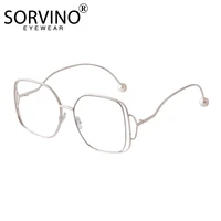 pearl square sunglasses 2021designer brand luxury women hollow thin vintage glasses anti blue light flat mirror optical