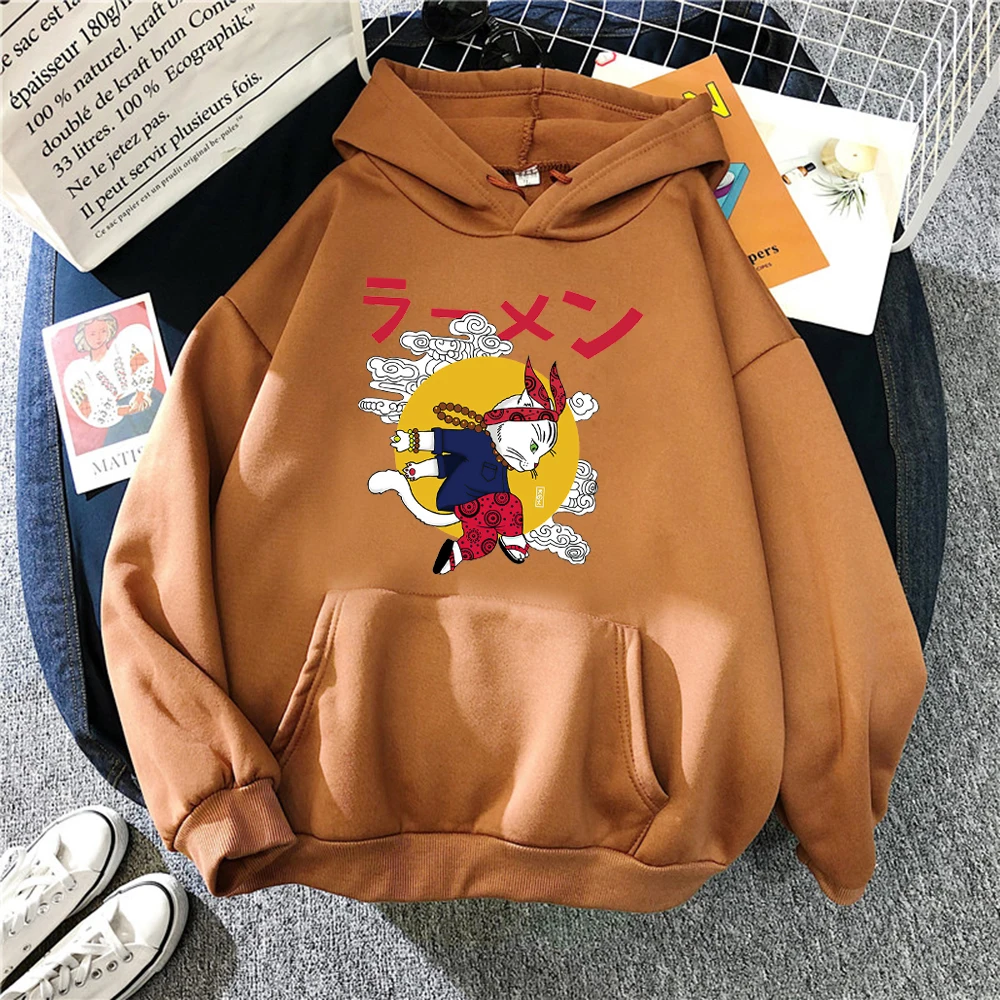 

Japan Anime Print Female Hoodie Fashion Hip Hop Top Japan New Street Oversize Clothes Autumn O-Neck Clothing Woman