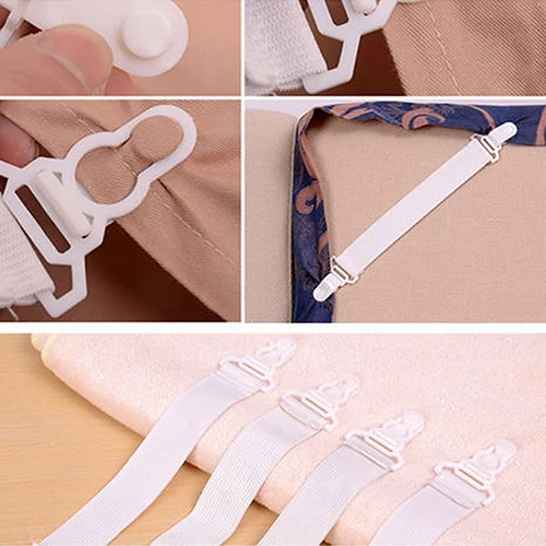 bedsheet clip 4Pcs/Set Nylon Elastic Cloth BedSheet Mattress Blankets Grippers Fasteners Clip Holder Bed Sheet | Дом и сад