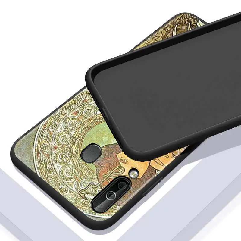 

Art ALPHONSE MUCHA for Huawei P10 P20 Pro P30 P40 Y5 Y6 Y7 Y9 2019 Nova 7i 5T 5i 5 4e 4 3i 3e 3 Bright Black Phone Case