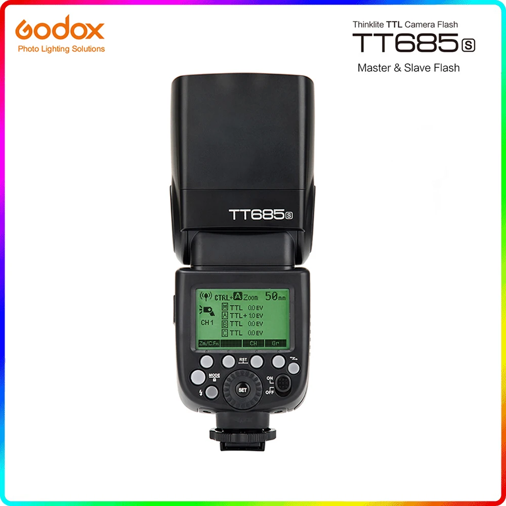 

Вспысветильник Godox TT685S GN60 TTL HSS 1/8000s Speedlite с триггерным передатчиком для Sony A77II A7RII A7R A58 A99 A6300 A6500