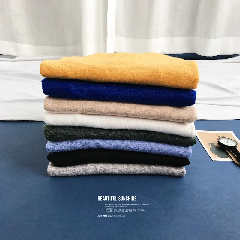 Winter Warm Men Turtleneck Knitwear Sweater Slim Fit Long Sleeve Stretch Basic Pullovers NEW Sweaters Oversized 8 Colors