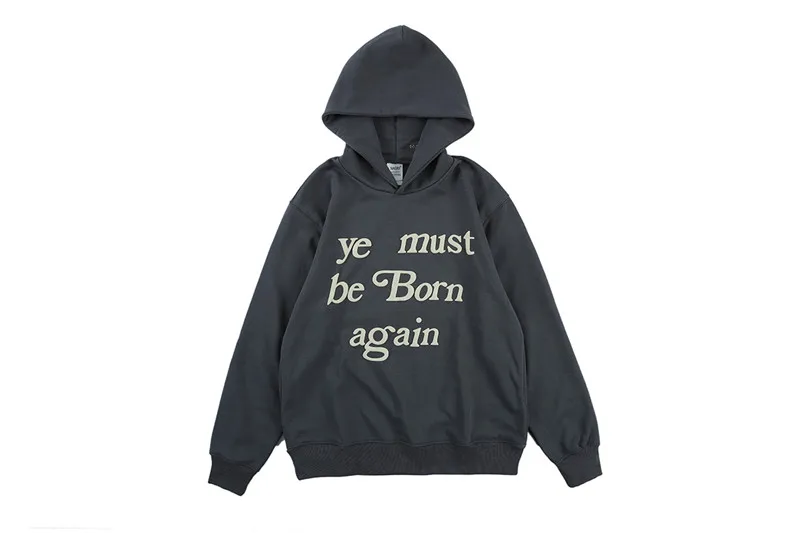 

Толстовка Kanye West Мужская/женская, пуловер оверсайз из пенопласта, с принтом Ye Must Be Born New, фиолетовый цвет, CPFM.XYZ