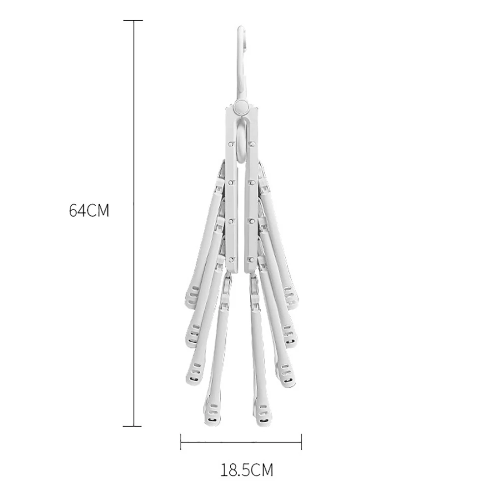 

Multifunctional Rotatable Folding Drying Rack Plastic Cloth Hanger Hook Windproof Blanket Heavy Drying Rack Laundry Storage