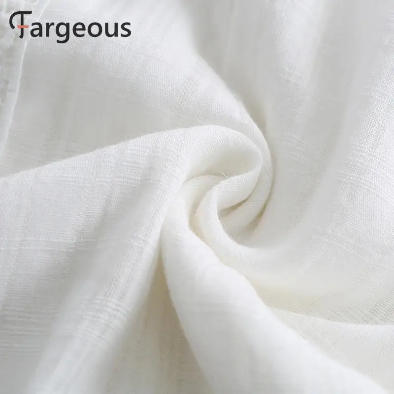 Fargeous женское элегантное белое короткое платье с вышивкой летнее сексуальное кружевное платье с v-образным вырезом на спине женские вечерние платья с высокой талией Vestidos