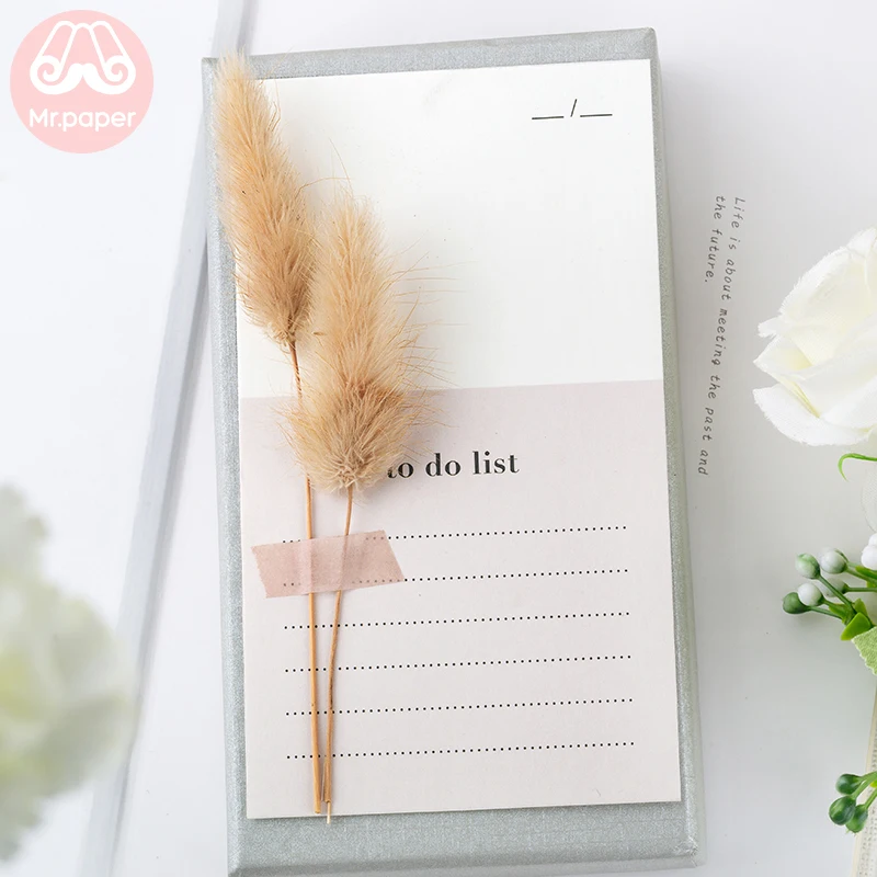 Mr Paper 4 Designs 14pcs/lot To Do List Colorful Ins Style Loose Leaf Memo Pads Minimalist Memo Pads Present with 2 Stickers