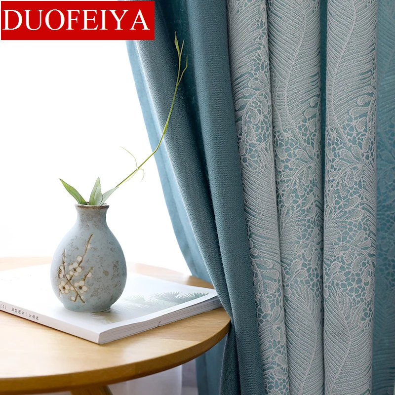 

Stitching Jacquard Curtains For Living Room Bedroom Shading Finished Curtains Bedroom Window Curtains Blackout