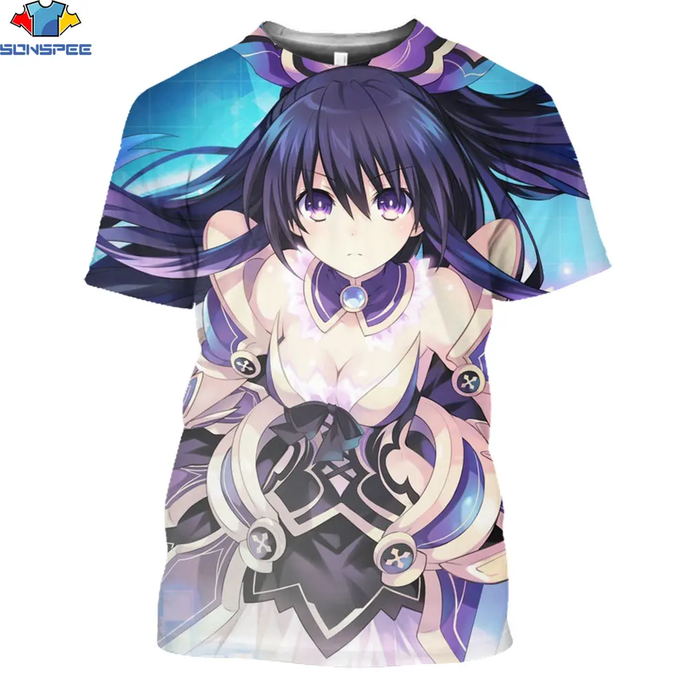 

SONSPEE 3D Anime Date A Live T shirt Cute Girl Tokisaki Kurumi Harajuku Casual Shirt Summer Fashion Popular Oversized Youth Top